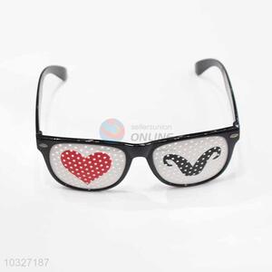 Heart and Mustache Pattern Fashion Party Glasses