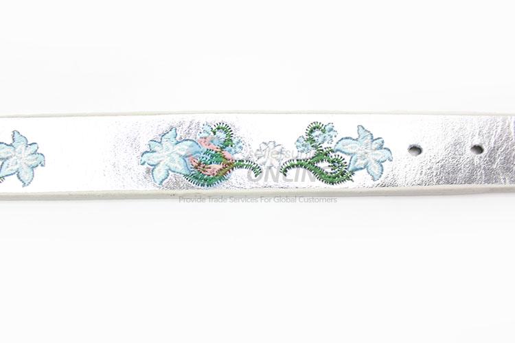 New 105cm PU Embroidered Belt