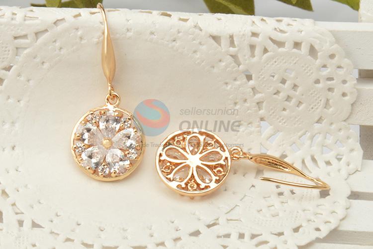 Lovely design popular top-grade zircon earrings