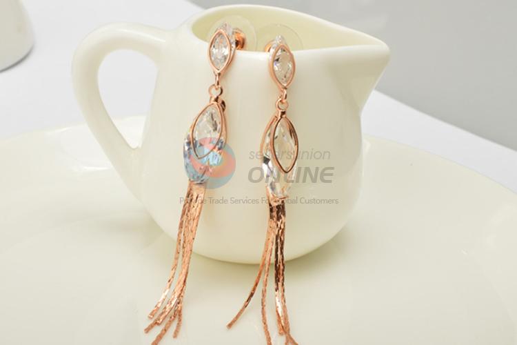 Fancy delicate top quality long earrings