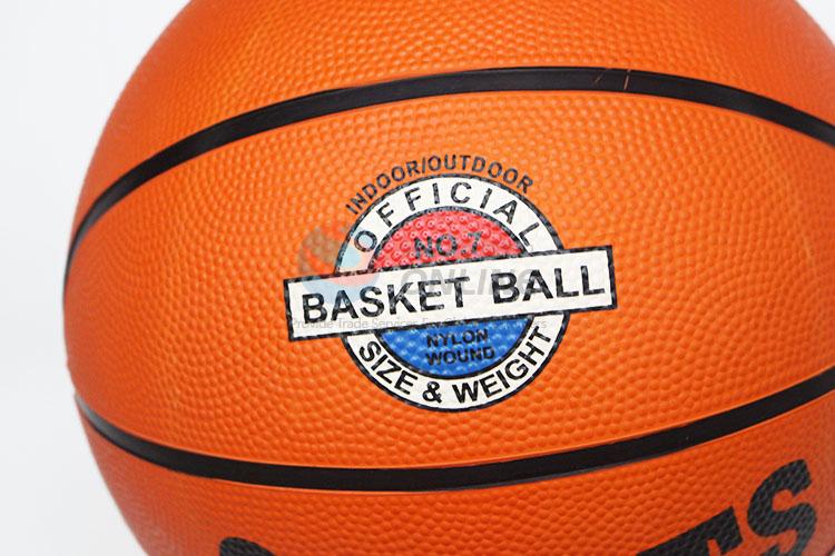 Orange PVC Split Leather Basketball for Training Match