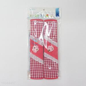 Bottom price nice design pink plaid handle sleeves