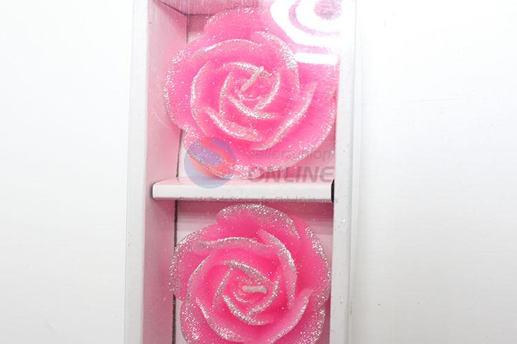 Exquisite glitter flower candles