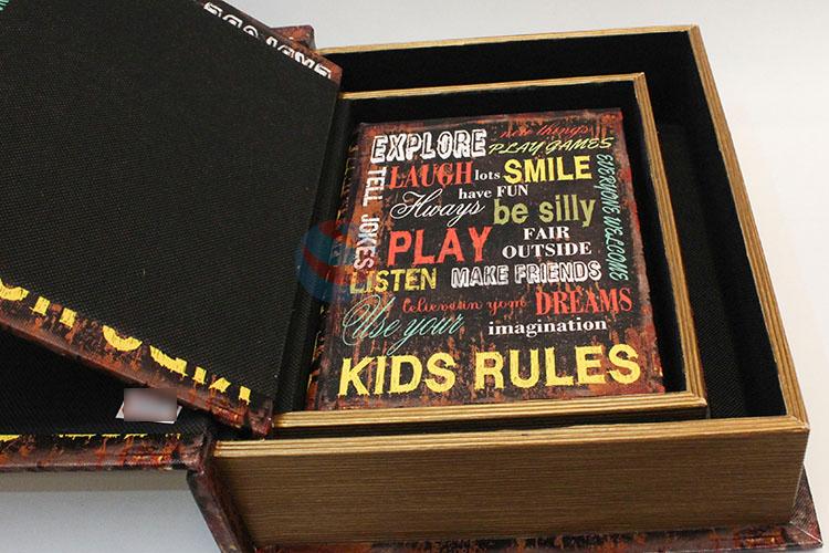 Unique design vintage book storage box_3 pcs