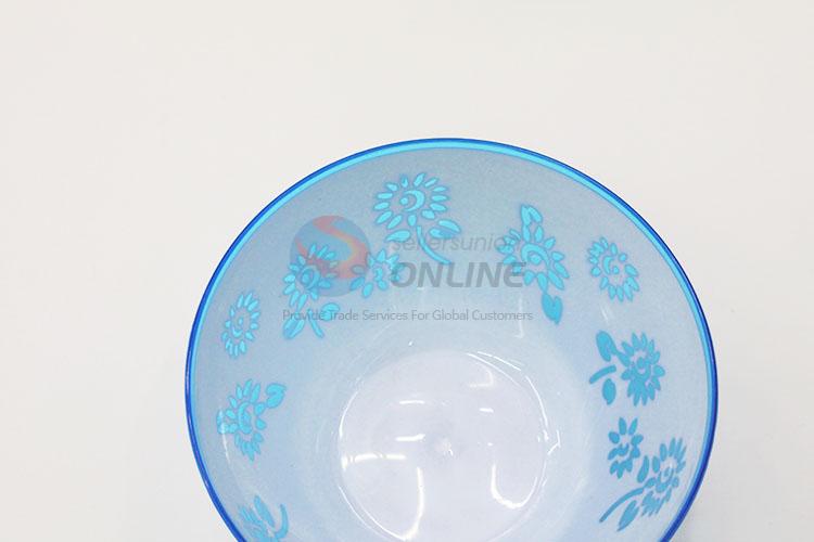 New Flower Design Blue Color Plastic Bowl