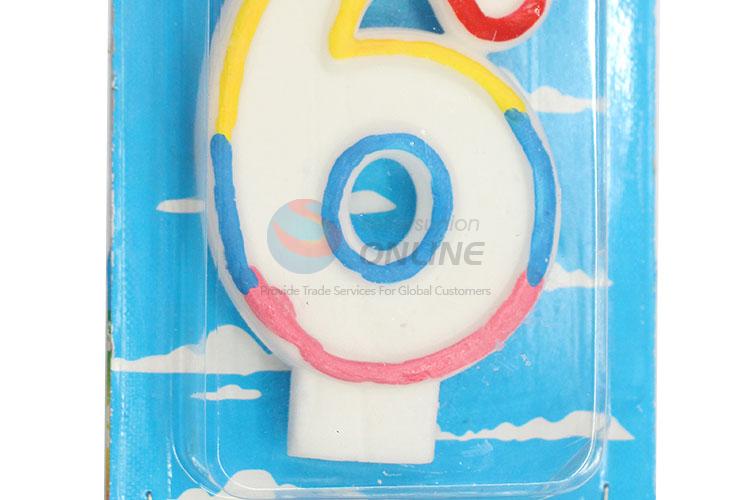 Cheap Price Numeral Candle/Number 6 Birthday Candle for Sale