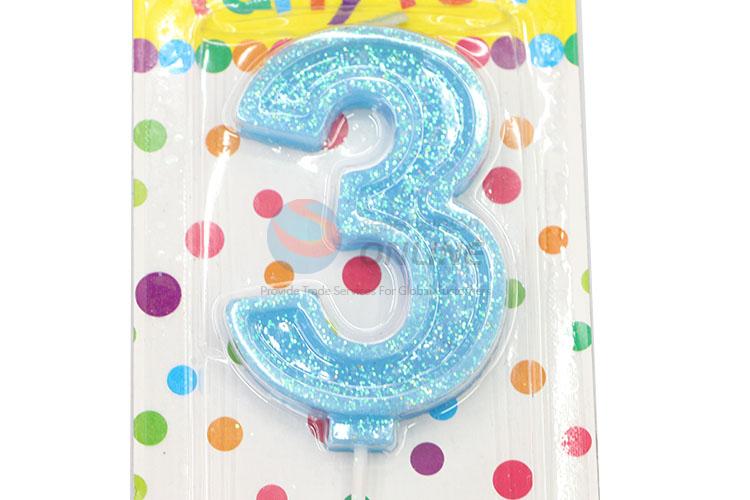 Best Selling Numeral Candle/Number 3 Birthday Candle for Sale