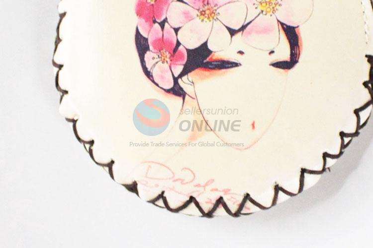 Low price beautiful girl pattern pu coin purse