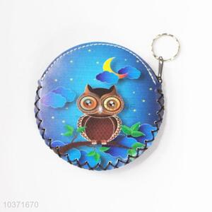 Fashion owl pattern pu coin purse