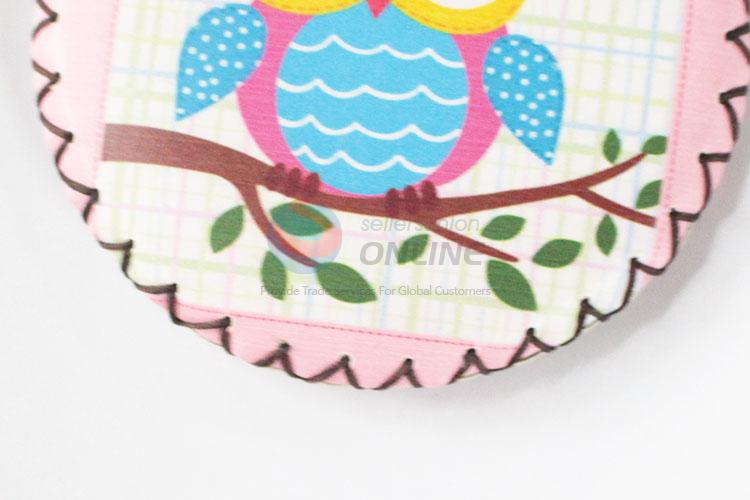 Popular cool style cheap owl pattern pu coin purse