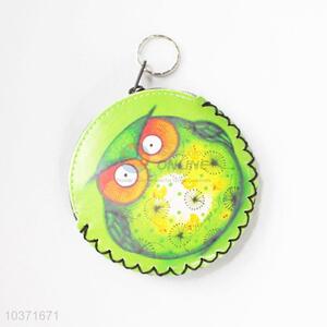 Wholesale top quality green owl pattern pu coin purse