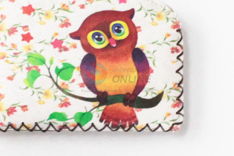 New product top quality owl pattern pu coin purse