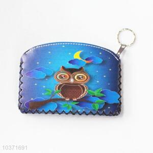 Good quality owl pattern pu coin purse