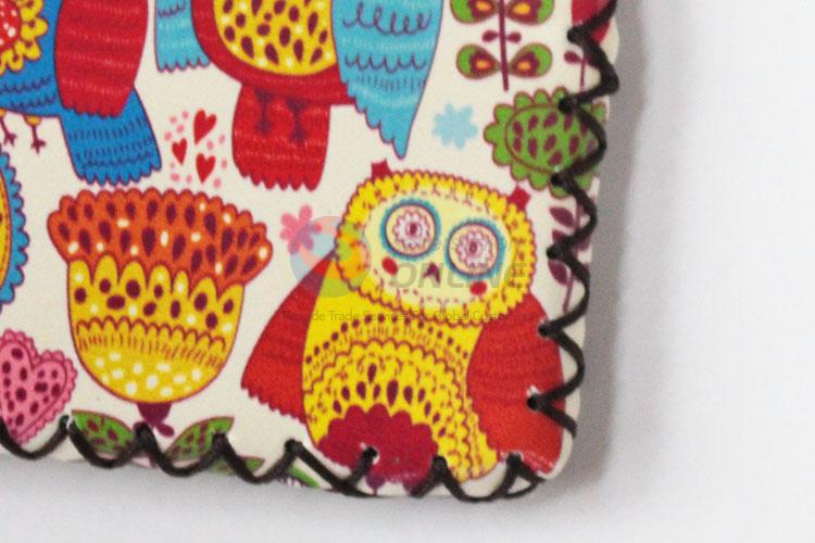 Great popular low price colorful owl pattern coin purse