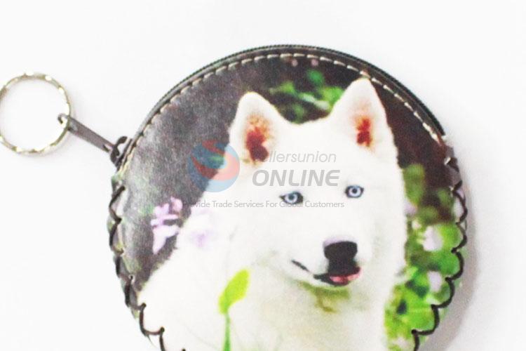 Normal low price dog pattern round coin purse