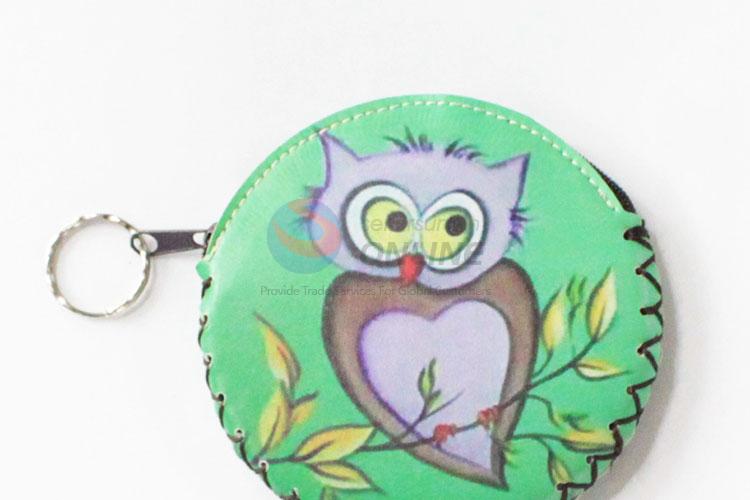 Wholesale cool owl pattern round coin purse