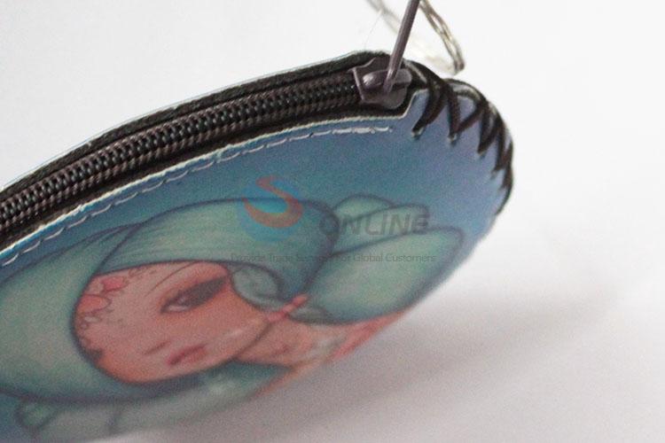 Cool high sales girl pattern round coin purse