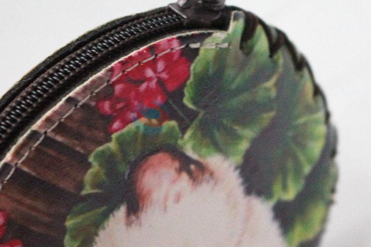 Good quality low price cat pattern round coin purse