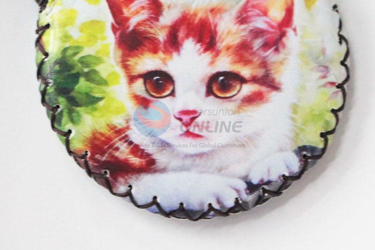 High sales cat pattern round coin purse