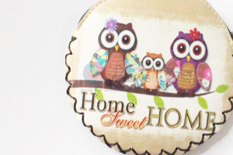 Wholesale best fashion owl pattern round coin purse