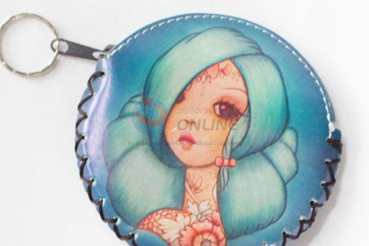 Cool high sales girl pattern round coin purse