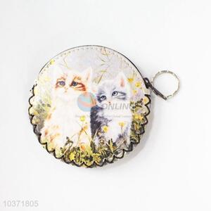 Wholesale cat pattern round coin purse