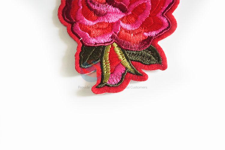 Low Price Rose Floral Embroidery Patches Cloth