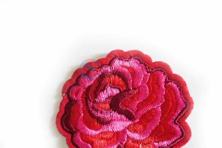 Low Price Rose Floral Embroidery Patches Cloth