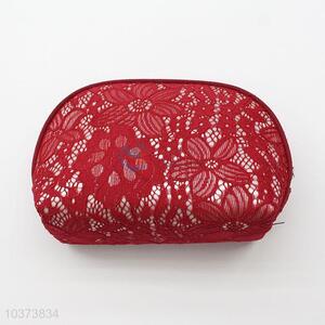 New arrival red lace cosmetic bag