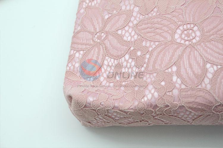 Newest design low price black lace cosmetic bag