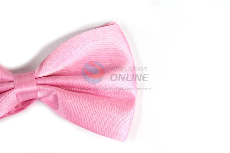 Hot selling new arrival pink bow tie for men