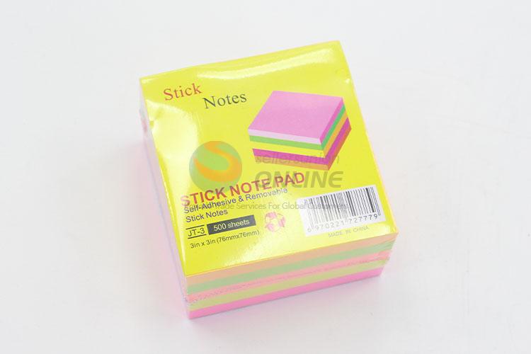 500pcs Colorful Fluorescent Sticky Notes Set