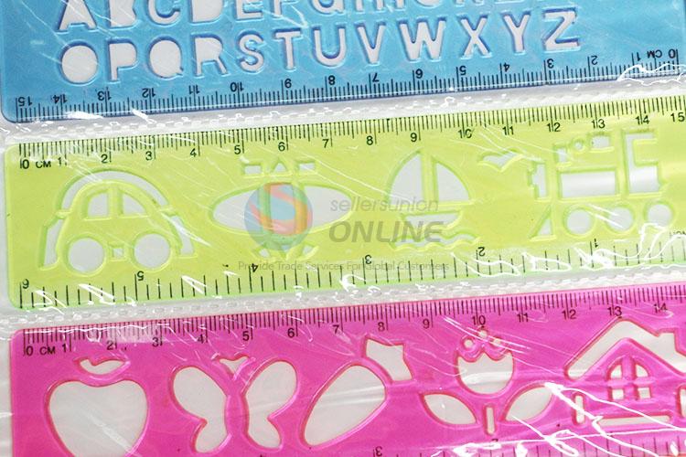 Factory Hot Sell 4pcs 15cm Plastic Ruler Set for Sale