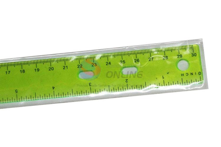 Factory Direct 30cm Green Plastic Ruler for Sale