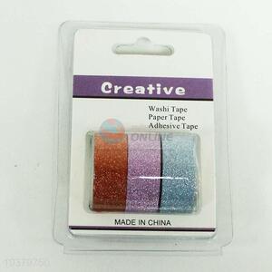 Simple 3pcs orange/purple/blue adhesive tapes