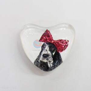 Fuuny Dog Glass Decorations Fridge Magnet Sticker