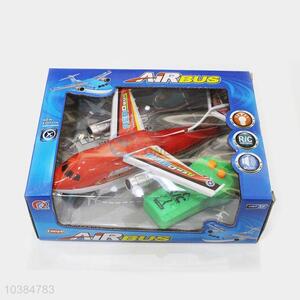 Remote Controlled Passenger Plane With Red and Blue Flashlight