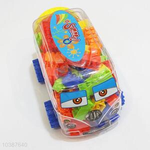 110-120Pcs/Set School Bus Shaped Plastic Model Toys for Kids
