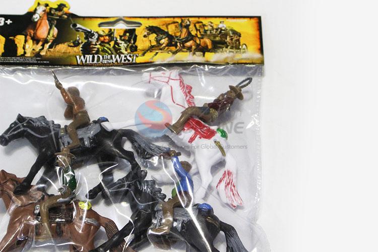 Wholesale Cheap 4pcs  West Cowboy on Horse Toys