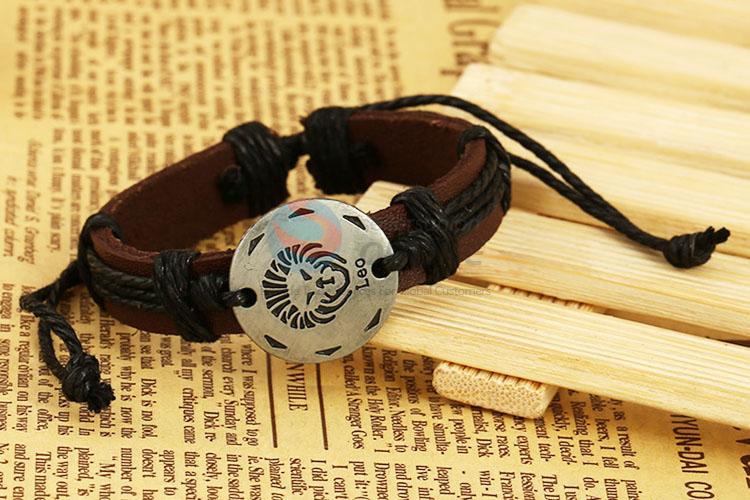 Creative Design  Constellation Symbol Leather Bracelet