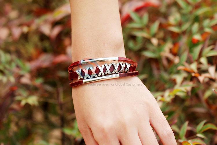 Good Quality Hand Woven Leather Bracelet Hand Ornament