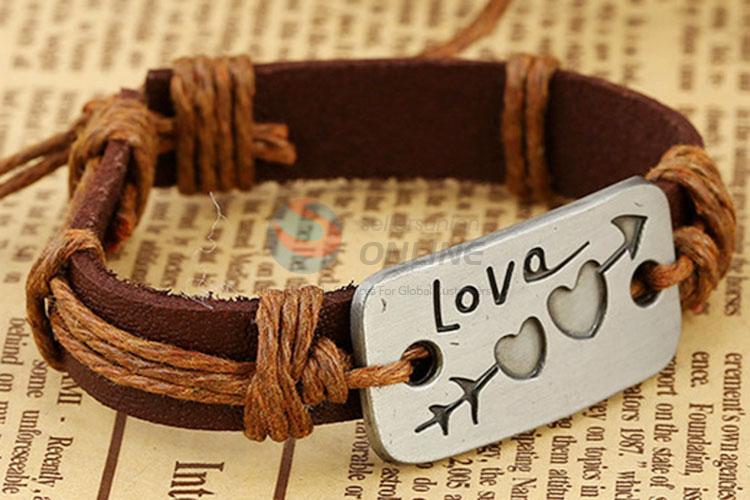 Romantic Style Leather Bracelet For Adult