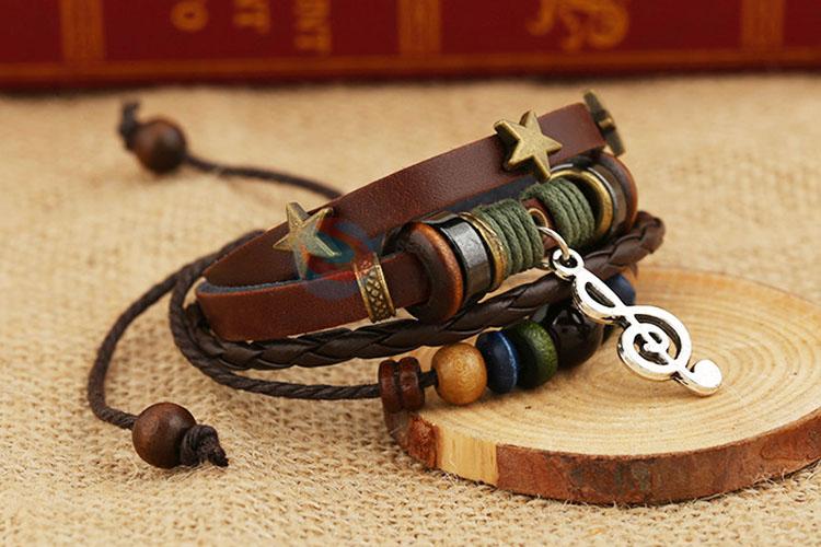 New Design Beaded Leather Bracelet Hand Ornament