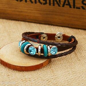 Fashion Design Colorful Leather Bracelet Best Wristband