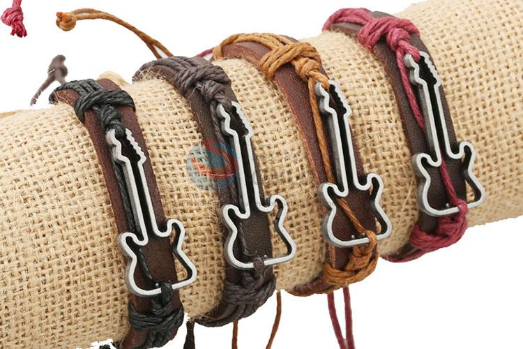 Creative Design Guitar Decorative Leather Bracelet