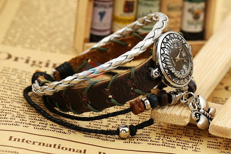 Custom Beaded Bracelet Leather Bracelet Wrist Watch