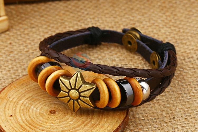 Wholesale Elegant Charm Leather Bracelet