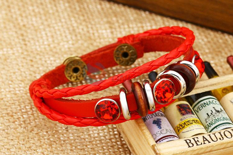 Fashion Design Colorful Leather Bracelet Best Wristband