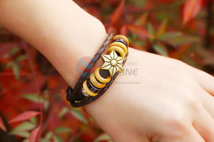 Wholesale Elegant Charm Leather Bracelet