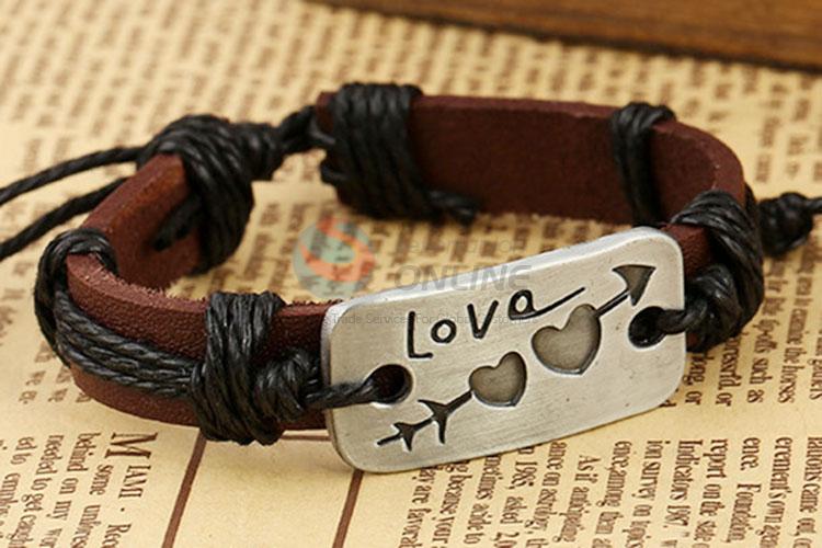 Romantic Style Leather Bracelet For Adult